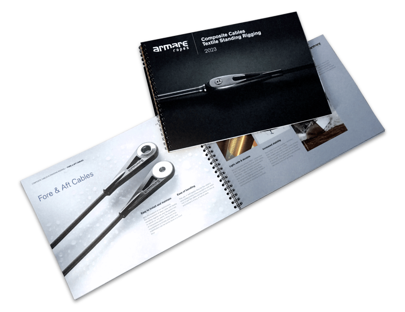 Rigging ressile e cavi in composito - Catalogo Composite Cables Textile Standing Rigging Armare Ropes 2022