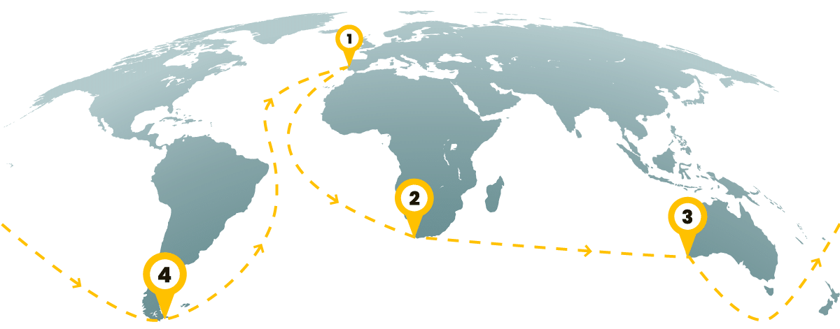 Global Solo Challenge percorso